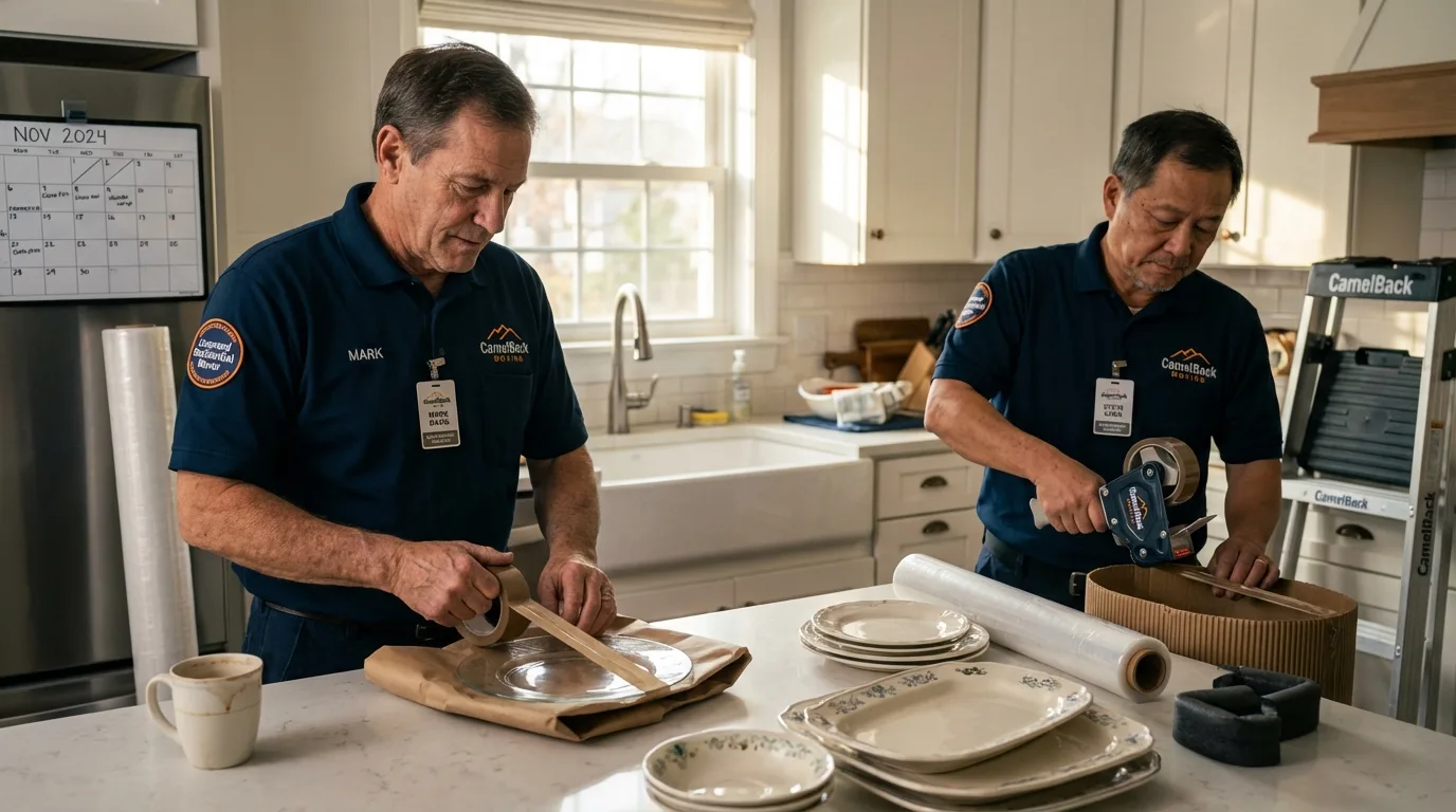 Professional crew packing kitchen dishware in Cherry Hill, NJ